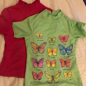 2 Shortsleeved Land’s End Rash Guards